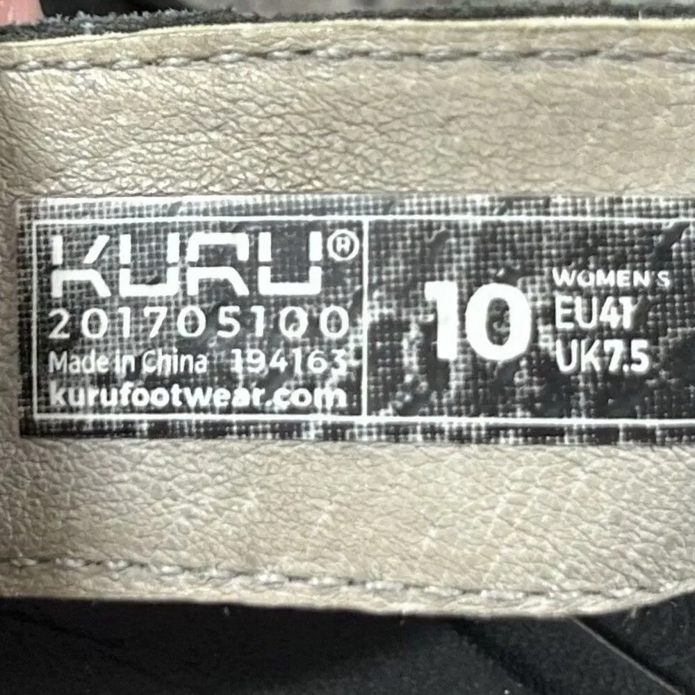 Kuru Kala Women’s Size 10 Black Leather Comfort Casual Sandals Flip Flops Used